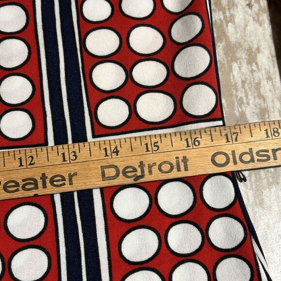 Vintage 70s Ralph Originals Dot Grid Print Mock Neck Blouse‎ 8 USA Retro - Picture 6 of 9